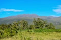 Lake against The high altitude moorland at Mount Kenya Royalty Free Stock Photo