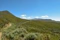 Lake against The high altitude moorland at Mount Kenya Royalty Free Stock Photo