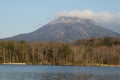 Lake Akan and Mount Oakan Royalty Free Stock Photo