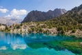 Lake Alaudin in Fan mountains in Pamir, Tajikistan Royalty Free Stock Photo