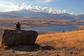 Lake Alexandrina next to Lake Tekapo, New Zealand, South Island Royalty Free Stock Photo