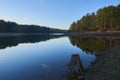 Lake Allatoona in the Wintertime after drainage. Royalty Free Stock Photo