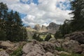 Lake of Allos, Natural alpine lake, lacated in Mercantour National Park, Alpes-de-Haute-Provence, France. Royalty Free Stock Photo