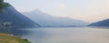 Lake and Alps in twilight