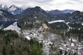 Lake Alpsee and Hohenschwangau Castle. Bavaria, Germany. Royalty Free Stock Photo