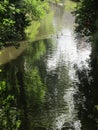 Lake with amazing reflection of trees, Brugge