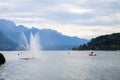 Lake Annecy, boating, sailing and paraglider