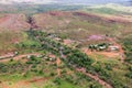 Lake Argyle WA Australia - Jan 22 2014: Aerial view of the remote indigenous community