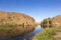 Lake Argyle is Western Australia`s largest and Australia`s second largest freshwater man-made reservoir by volume. The reservoir Royalty Free Stock Photo