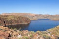 Lake Argyle is Western Australia`s largest and Australia`s second largest freshwater man-made reservoir by volume. The reservoir Royalty Free Stock Photo