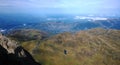 Lake Arizes view of the peak of the midi in the Pyrenees Valley Bagneres de Bigorre Royalty Free Stock Photo