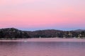 Lake Arrowhead in pink Royalty Free Stock Photo