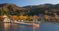 Lake ashinoko in full autumn glory