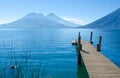 Lake Atitlan in the highlands of Guatemala - Mayan culture in beautiful vulcano landscape