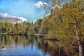 Lake in the autumn Royalty Free Stock Photo