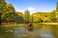 Lake (autumn season) Royalty Free Stock Photo