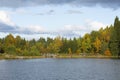Lake in autumn in sweden Royalty Free Stock Photo