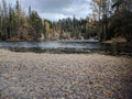 Lake in the autumnal forest