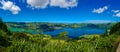 Lake Azul on the islnad Sao Miguel Azores Royalty Free Stock Photo