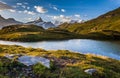 Lake Bachalpsee and Mount Schreckhorn, Switzerland Royalty Free Stock Photo