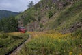 Train on Circum-Baikal Railway