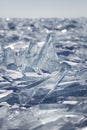 Lake Baikal icedrift. Winter landscape