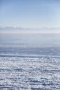 Lake Baikal near Listvyanka village. Winter landscape Royalty Free Stock Photo