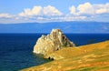 Lake Baikal. Olkhon island. Cape Burkhan. Royalty Free Stock Photo