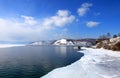 Lake Baikal. Spring. Royalty Free Stock Photo