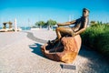 Lake Balaton park statue in Balatonfured, Hungary