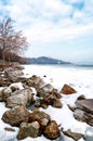 Lake Balaton in winter time,Tihany