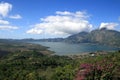 Lake Batur in the crater of the volcano, Indonesia Royalty Free Stock Photo