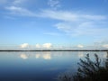 Lake and beautiful cloudy sky Royalty Free Stock Photo