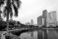 Lake at the Benchakitti Park in Bangkok.