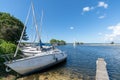 The lake of Biscarrosse in France