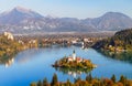 Lake Bled in autumn Royalty Free Stock Photo