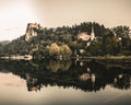 Lake Bled with castle,Slovenia,Europe