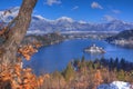 Lake Bled, The Church of the Assumption of the Virgin Mary, Bled Island, Slovenia - view above the island