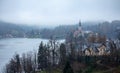 Lake Bled Mist Royalty Free Stock Photo