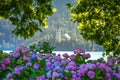 Lake Bled with St. Marys Church of the Assumption on a small island, Bled, Slovenia, Europe. Royalty Free Stock Photo