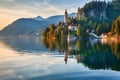 Lake Bled at sunrise, Slovenia, Europe, Beautiful travel destination