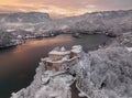 Lake Bled on a winter morning Royalty Free Stock Photo