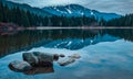 Lake With Blue Reflection of Whistler Mountain Royalty Free Stock Photo