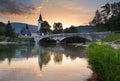 Lake Bohinj in national park Triglav, Slovenia Royalty Free Stock Photo