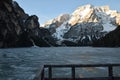 Lake braids mountains dolomites italy south tyrol Royalty Free Stock Photo