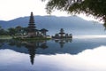 Lake brataan temple dawn bali volcano