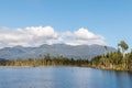 Lake Brunner on the West Coast of New Zealand South Island with Hohonu mountain range Royalty Free Stock Photo