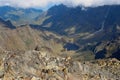 Scenic view of Bujuku Valley in the Rwenzori Mountain Range, Uganda