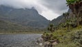 Lake Bujuku in the Rwenzori Mountains National Park, Kasese District, Uganda