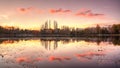 Lake Burley Griffin in Canberra, Australian Capitol Territory. Australia. Royalty Free Stock Photo